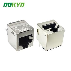 Cheap RJ45 Network Port Socket 180 Degree In-Line Interface 10P8C Connector Without Light With Shield Without Filter for sale