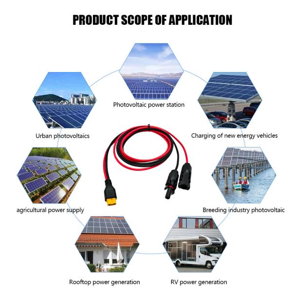 Solar Adapter PV Extension Cables With Male Female Connector , 4mm Solar PV Cable