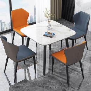 Dining Table Set With Sintered Stone Table Top marble Dining Tables And Chairs