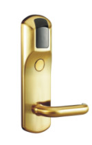 Golden Keyless Hotel Door Locks With RFID Key Cards International Standard