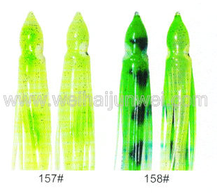 Best sale Soft squid skirt fishing lure color: 155#~330# size:3"~15"