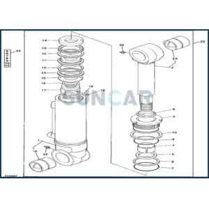 DEERE 4240084 Blade Cylinder Seal Kit for Excavator 595D