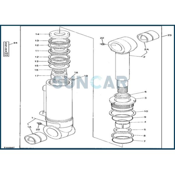 Quality DEERE 4240084 Blade Cylinder Seal Kit for Excavator 595D wholesale