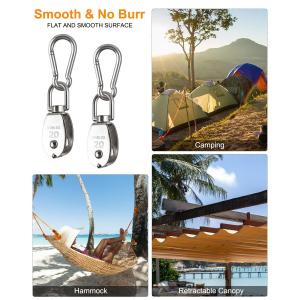 Single Pulley Block Swivel Roller With Snap Hook Wire Rope Hanging Pulley Wheel,