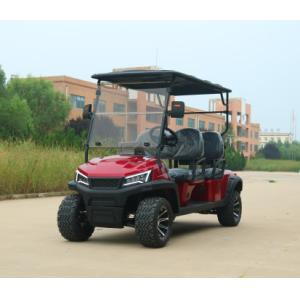China New Lifted REd Electric Golf Cart With Disc Brake And Lithium Battery Max Speed 35km/H Road Legal golf cart on sale