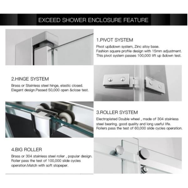 Hinged Bifold explosion proof Glass Shower Door