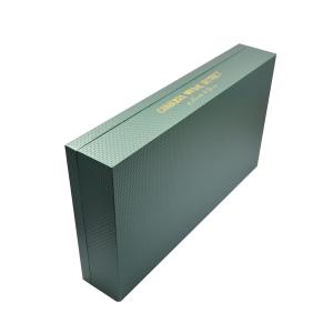 Green Customizable 6 Bottles Cardboard Wine Gift Box Matte Lamination