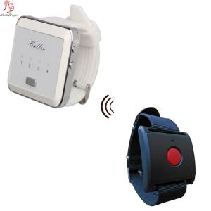 Portable Panic Button Light And Vibration Pager Personal Panic Alarm System