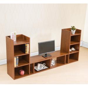 Moisture Resistant Dark Wood TV Stands For Flat Screens Melamine Paper Faced