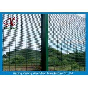 Durable Metal Security Fence Panels , Security Mesh Fencing 2.8m Height RAL6005
