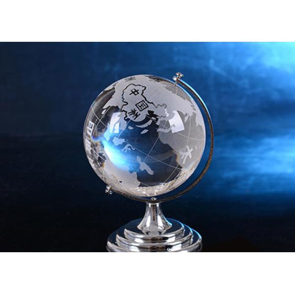 Crystal Home Decorations Crafts K9 Globe Ball With Sand Blasting World Map