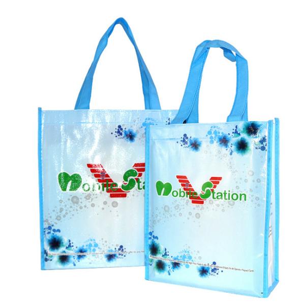 Large Capacity Custom Shopping Bags , Laminated Non Woven Reusable Bags