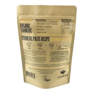 resealable zipper printed kraft paper stand up pouch powder packaging bags