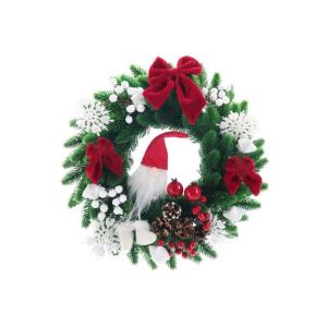 China Eco-Friendly PVC Artificial Pre Lit Christmas Wreath For Holiday Decoration on sale