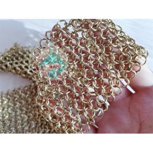 3.8mm To 30mm Metal Ring Mesh Pvd Finished Chainmail Weave Type For Curtain