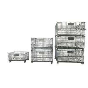 L1000mm Wire Mesh Container , Foldable Wire Mesh Pallet Cages
