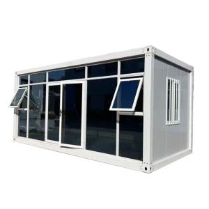 Cheap Easy Installation Good Strong Stable 20 40 ft Customized Security Glass Wall Prefab Detachable Container House For Office for sale