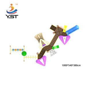 PVC Foam Kids Playground Slide Combined With Galvanized Pipe