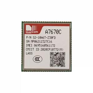 SIM A7670C 4G LTE Module CAT1 SMT Type LTE-FDD/LTE-TDD/GSM/ GPRS/EDGE Module