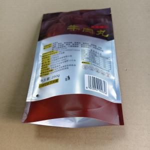 Custom Stand Up Foil Meatball Pouches with Clear Front Resealable for Frozen