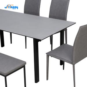 1650mm Ceramic Rectangular Dining Table Long Lasting For Family Use DT-996-165