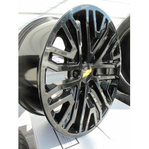 Gloss Black GMC Replica Wheels Yukon Sierra Factory Style With Tires 5906 22"