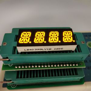 4 Digit 16 Segment Yellow Alphanumeric LED Display for Instrument Panel