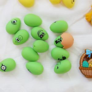 Silicone Teething Beads Soft Safe Durable Easter Silicone Eggs Beads With Hole