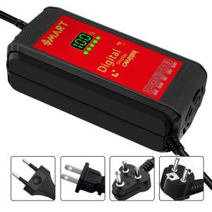 12V/24V 10A Quick Charging Car Battery and Motorcycle Charger with Intelligent