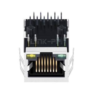 LPJG0806GENL 100/1000 Base-T Integrated Magnetics, RJ45 Jack, Green/Yellow LED,