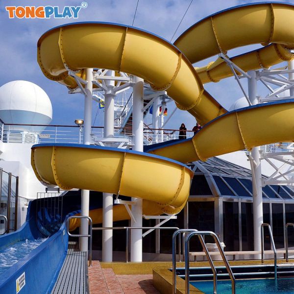 Quality Commercial Fiberglass Spiral Water Slide with Steel Frame and Customized Color for Water Parks with 12-month Warranty wholesale