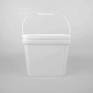 Impact Resistance Square Plastic Bucket With Handle