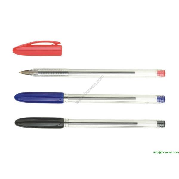 Quality cheap office ink ball pen with cap, from china factory directly wholesale