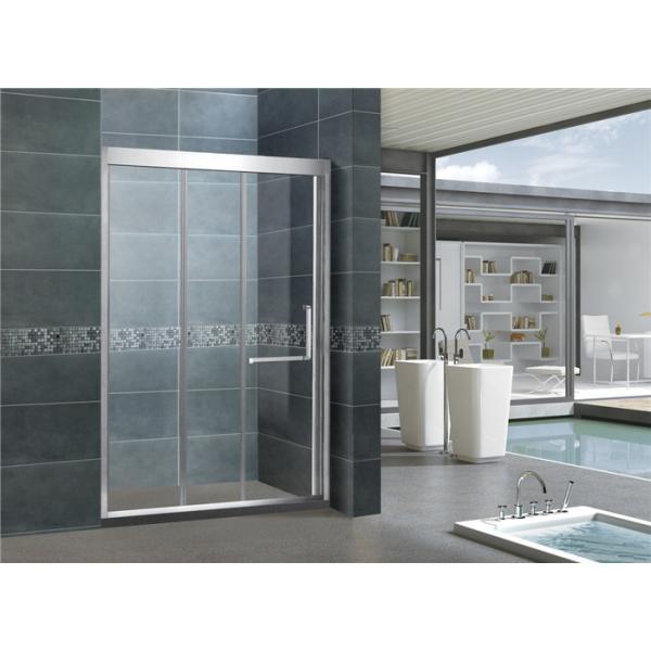 Mirror Color Finished 304 Stainless Shower Boxes With Frame Inline Two Sliding