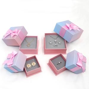 Color Shape and Logo Custom Gift Jewelry Storage Box with Ribbon Bow Gravnre