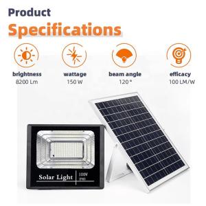 150W Garden Solar Powered Security Lights Aluminum Cutting Edge