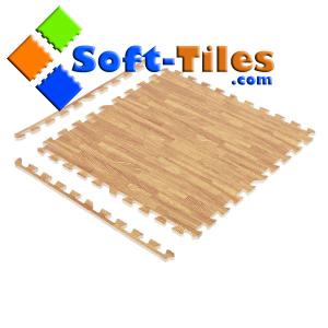 SGS Certification 10mm Soft Wood Look Interlocking Foam Tiles