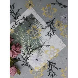 China Tulle Mesh Corded Lace Fabric on sale