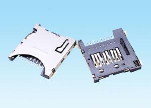 China Micro SD TF Memory Card Connector 8 Pin SMT Push Type Ultrathin High Temp Resistance on sale