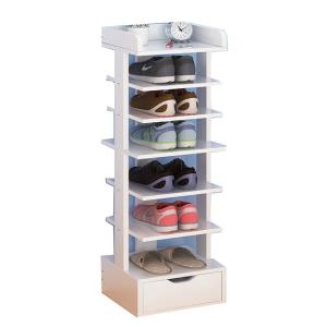 Melamine Coated Particle Board Shoe Cabinet With Doors For Environmental