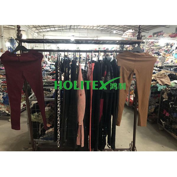 Colorful Used Winter Clothes A70-W-LCP Second Hand Skinny Pants For Ladies