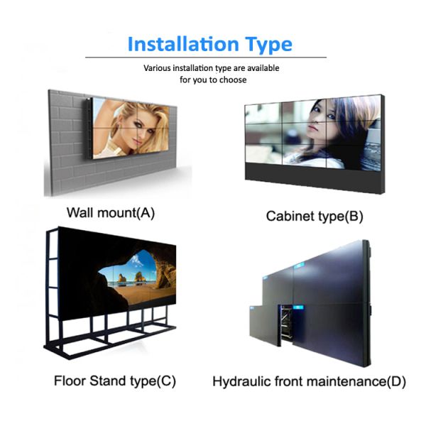 Super Narrow Bezel LCD Video Wall LG Panel With 500 Nits High Brightness