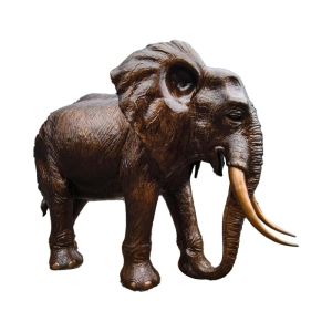 Lifelike Bronze Elephant Sculpture Adaptable For Various Outdoor Spaces