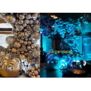 3.3ft Or 1m PVC Silver Shiny Mirror Balloons For Party Planners And Artists