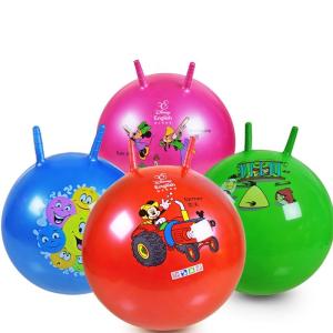 Lightweight PVC Bouncy Hopper Ball , Nontoxic Hop Bouncy Ball With Handle
