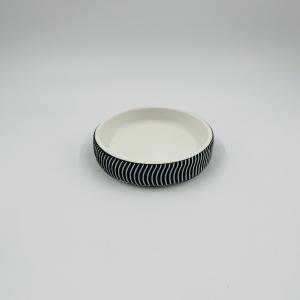 Sand stone bath accessories sets round & oval shape white color with balck swirl