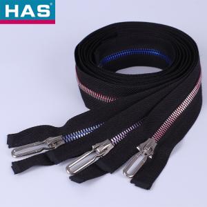 #5 Metal Zipper with Open-end and Corn polished teeth and U-shaped puller for