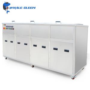 China Three Slots 192L Industrial Ultrasonic Cleaner With Heating Rinsing Filtering Drying on sale