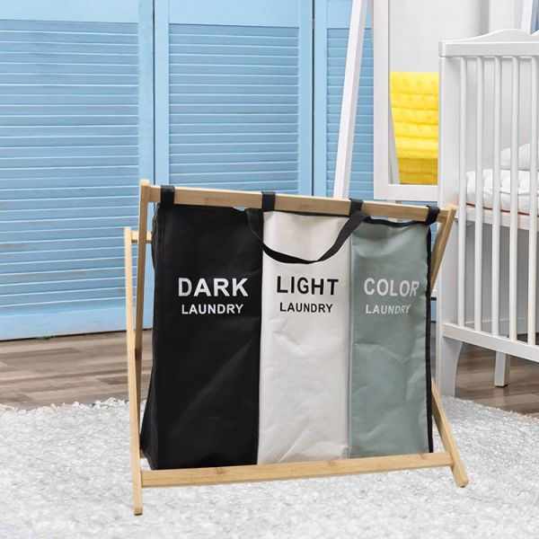 Foldable Breathable Collapsible Laundry Hamper For Dirty Clothes Sorter