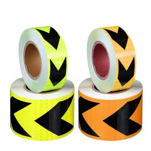 Yellow Red And White Dot Reflective Tape For Trailers Trucks Adhesive Material